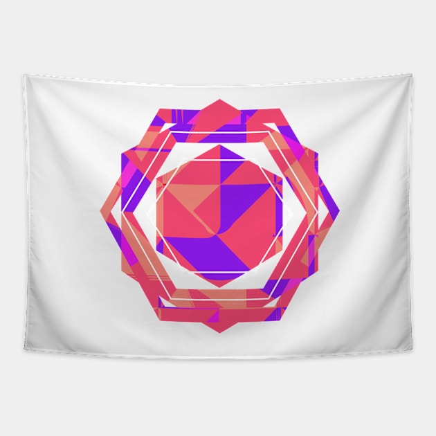 pink Geometric funny pop art Tapestry by soycarola