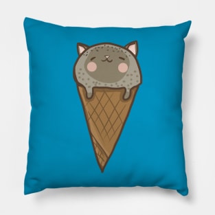 Black Sesame Cat Pillow