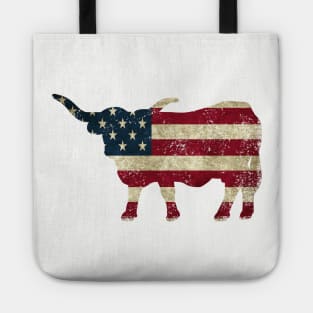 American Flag Longhorn Cattle Tote