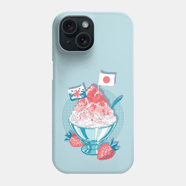 The japanese shaved ice with some strawberry jam Phone Case by AnGo