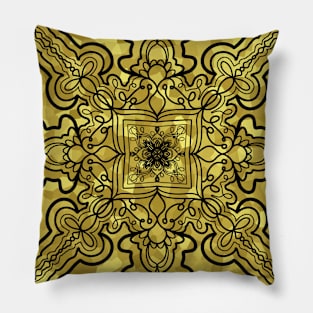 Ornate On Gold Pillow