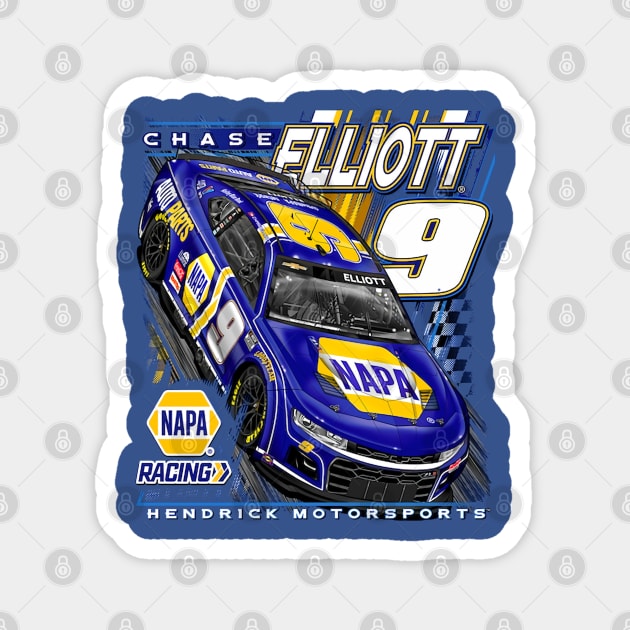 Chase Elliott Royal Car Magnet by ganisfarhan