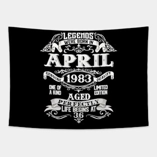 April 1983 36th Birthday Gift 36 Year Old For Men Women Tapestry