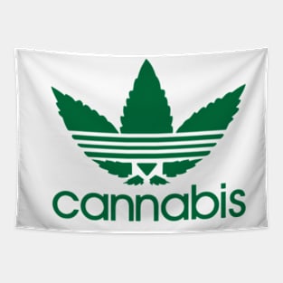 Cannabis Pot Leaf Logo Tapestry