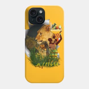 Lion with lion cub T-shirt Phone Case