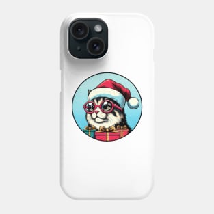 cute xmas cat Phone Case