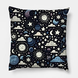 Celestial Night: A Dreamy Night Sky Pillow