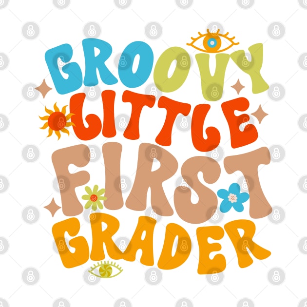 Groovy Little First Grader First Day of School by Myartstor 