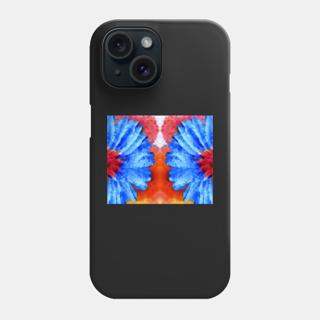 Away Through The Blue Daisies Phone Case by heidiannemorris