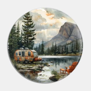 Nature Hiking Campervan Camping Outdoors Lover Pin