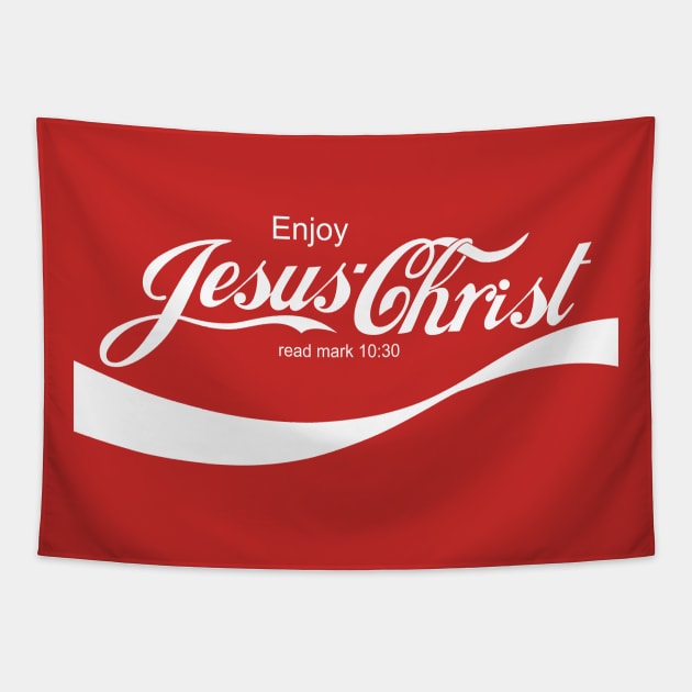 Enjoy Jesus Christ Tapestry by StGeorgeClothing