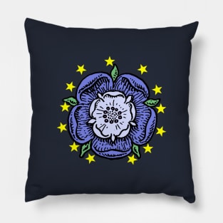 Blue Rose with stars. Pillow