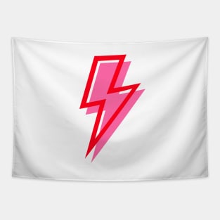 Red and Pink Lightning Bolts Tapestry