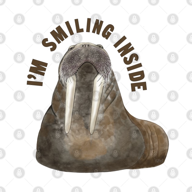 Smiling Inside Grumpy Walrus by KateVanFloof