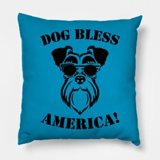 DOG BLESS AMERICA Pillow