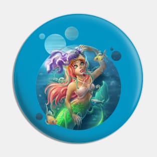 Jelly Mermaid (Bubbles) Pin