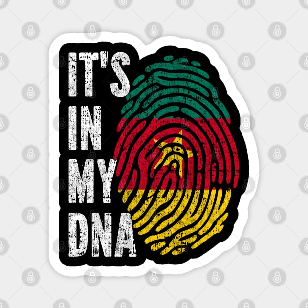 IT'S IN MY DNA Cameroon Flag Men Women Kids Magnet by simonStufios