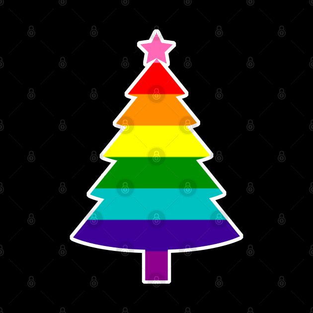 Christmas Tree LGBT Flag Gilbert Baker PRIDE Rainbow by aaallsmiles