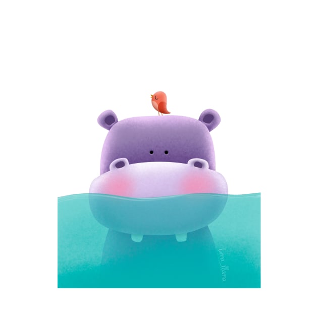 Happy Hippo by luma_llama