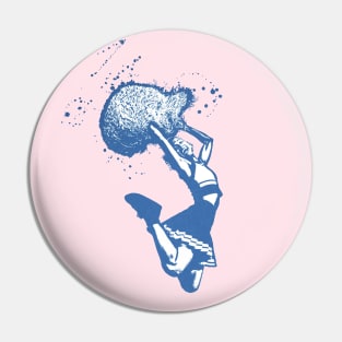 Cheeleader jumping with pom poms - 03 Pin