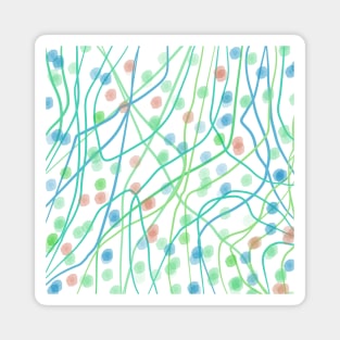 Green pattern design Magnet