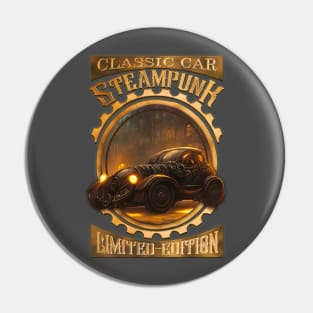 Classic, gothic and elegant steampunk car Pin