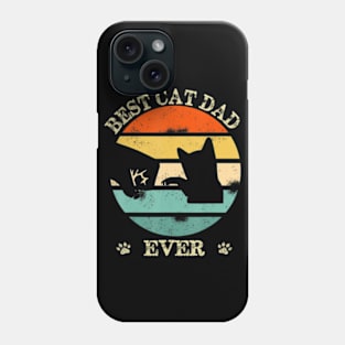 Best Cat Dad Ever Bump Fit Retro Vintage Phone Case