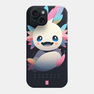Cute Axolotl Anime Art Design | Cute Animals | Axolotl Hentaii Chibi Kawaii Design Phone Case