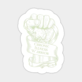 Green Chronic Illness Strong Fist Magnet