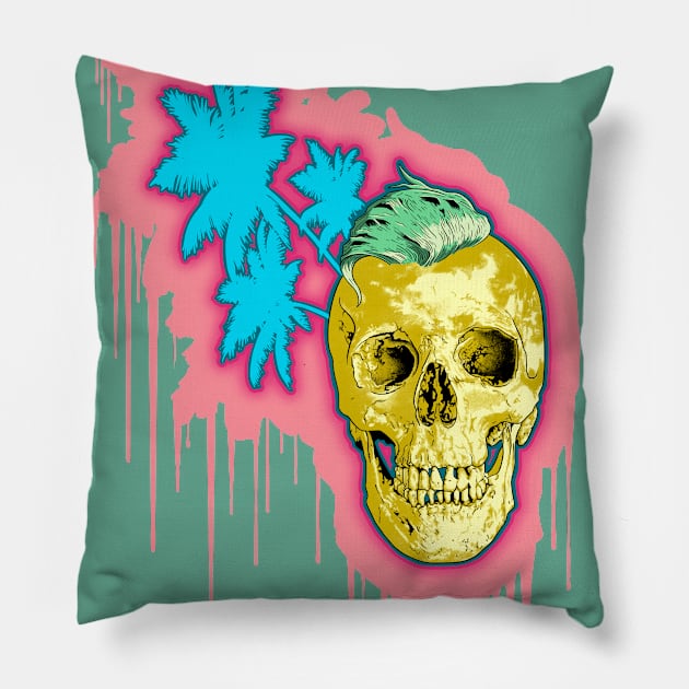 Pineapple Skull Pillow by Pinx_