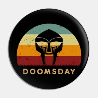 Retro Sunset - MF Doom Doomsday Pin