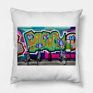 Street Art Graffiti Digbeth Birmingham UK Pillow