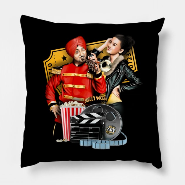 Diljit Dosanjh Pillow by SAN ART STUDIO 