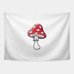 Vector illustration of simple mushroom. Red fly agarics mushroom Tapestry