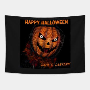 Custom Halloween card / t shirt Jack O Lantern Tapestry