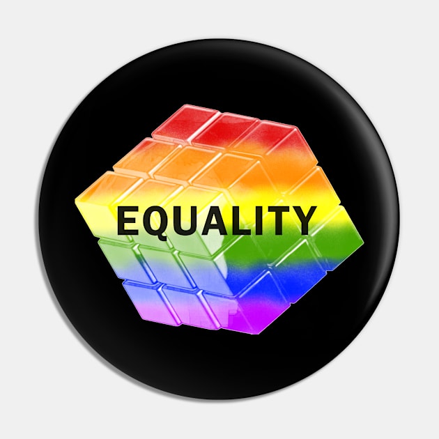 Equality Cube Pin by Justanotherillusion