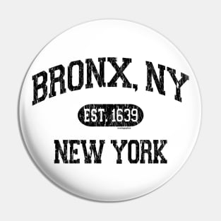 Bronx NY Arch Distress Retro Print Pin