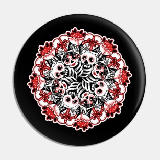 Spooky Christmas Mandala Pin