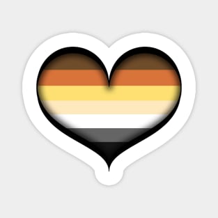 Large Vector Heart in Gay Bear Pride Flag Magnet