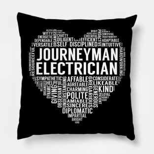 Journeyman Electrician Heart Pillow