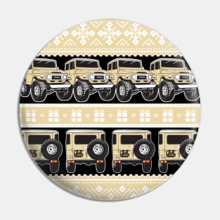 FJ40 Christmas Sweater in Tan Pin