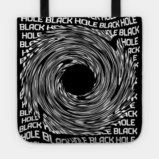 Black hole typography Tote