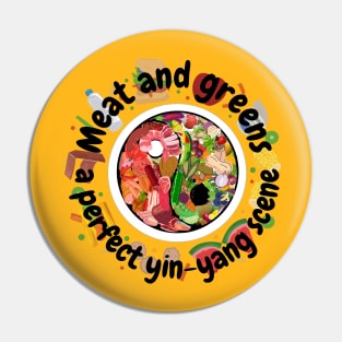 Meat and greens a perfect yin-yang scene Pin