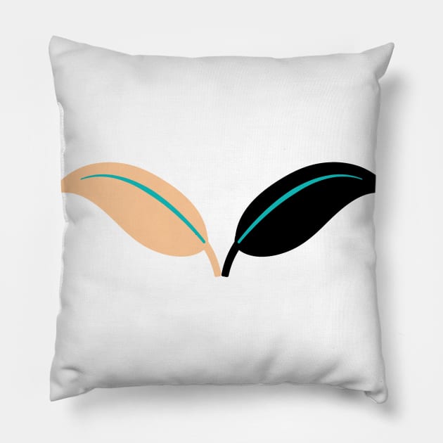 BLACK PINK LEAF TEXTURE Pillow by Artistic_st