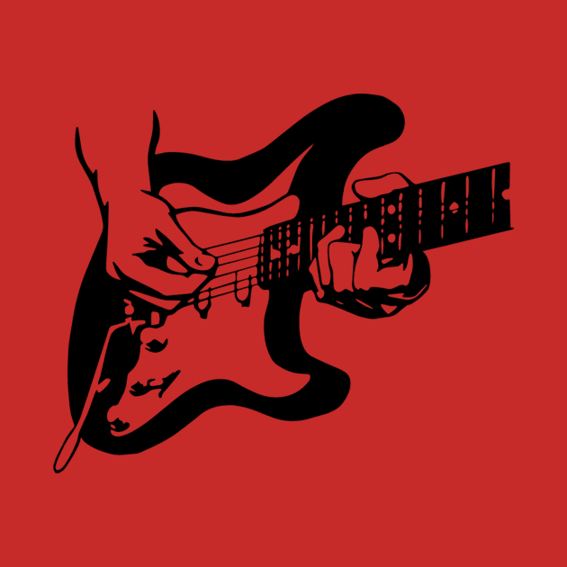Guitar Player T-Shirt by oldrockerdudes