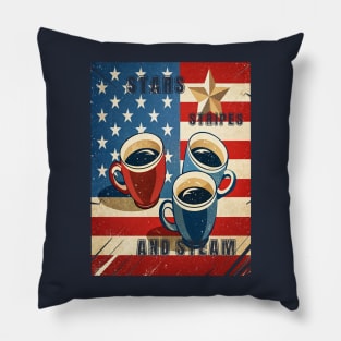 Stars, Stripes and Steam Pillow