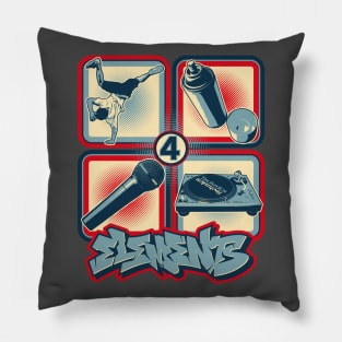 4 ELEMENTS of HIP HOP Pillow