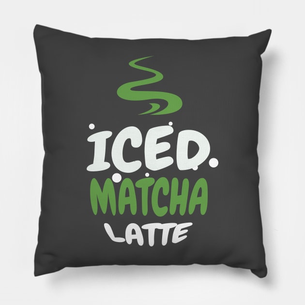 Iced Matcha Latte Pillow by Intricate House of Design