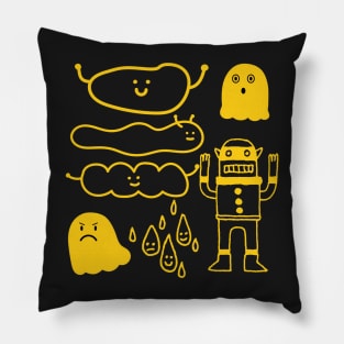 a cute character, Ghost friends Pillow