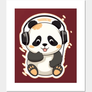 Kawaii Cute Panda Heart Art Print by Wordsberry